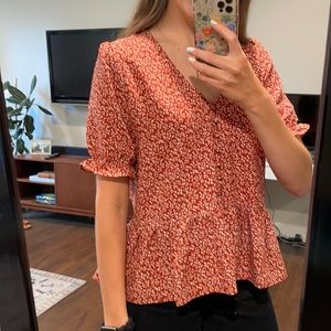 ROOLEE floral peplum top